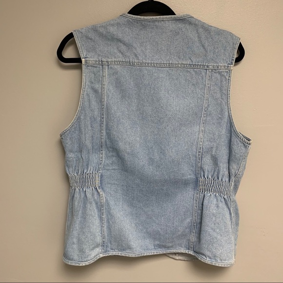 Vintage 1990s Gitano Denim Jean Vest Jacket LRG - Picture 2 of 10